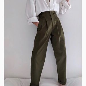 Na Nin Townes Cotton Twill Trouser -VINE